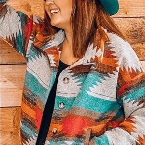 Jacket aztec beautiful colors top workman ship on details
